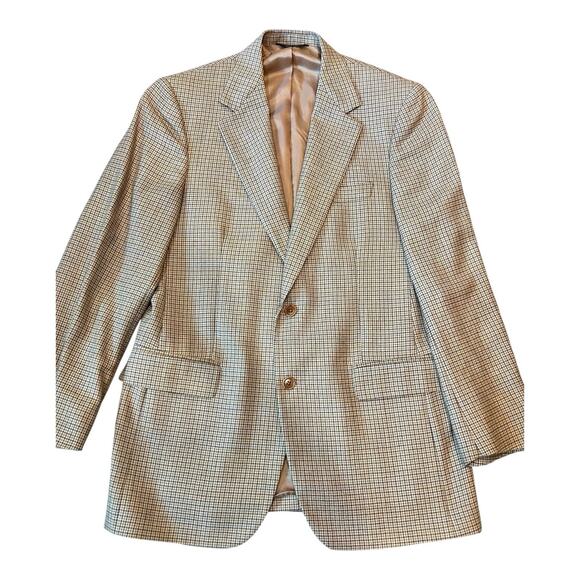 Brooks Brothers Made in Italy Houndstooth Tweed Wool 2Btn Blazer Jacket Sz. 39R - Picture 1 of 16